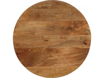 Stolní deska Ø 40 x 2,5 cm kulatá masivní mangovníkové dřevo [370070]