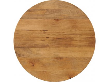 Stolní deska Ø 80 x 3,8 cm kulatá masivní mangovníkové dřevo [370079]