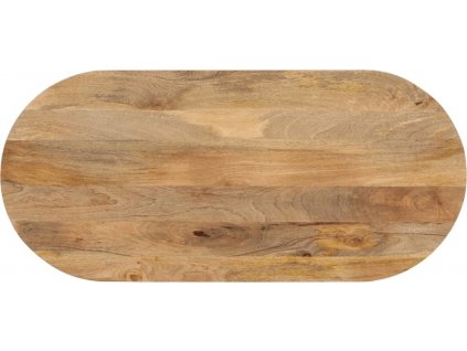 Stolní deska 80 x 40 x 3,8 cm oválná masivní mangovníkové dřevo [370132]
