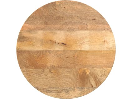 Stolní deska Ø 50 x 3,8 cm kulatá masivní mangovníkové dřevo [370061]