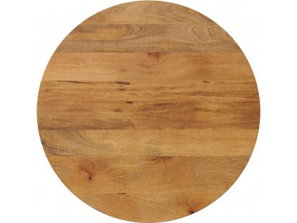 Stolní deska Ø 70 x 3,8 cm kulatá masivní mangovníkové dřevo [370077]