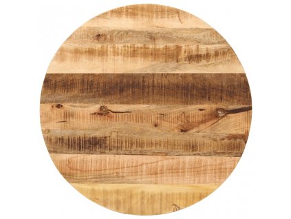 Stolní deska Ø70x2,5 cm kulatá masivní hrubé mangovníkové dřevo [370010]