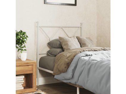 Kovové čelo postele 75 cm [376577] (Barva Bílá)