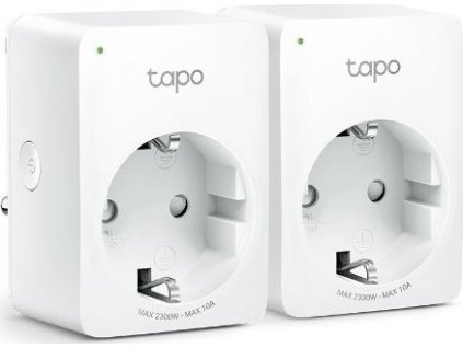 Chytrá zásuvka TP-Link Tapo P100(2-pack)(EU) regulace 230V přes IP, Cloud, WiFi [52410013]