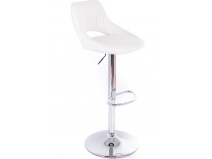 Barová židle G21 Aletra koženková, prošívaná white [60023302]