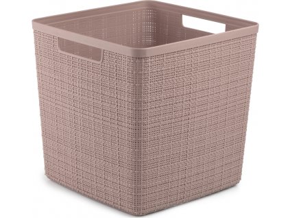 Box Curver Jute Cube 17L růžový [610908]