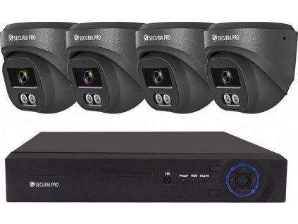 Kamerový set Securia Pro NVR4CHV4S-B DOME IP, 4Mpx, 4 kamery, PoE NVR, černá [72022052]