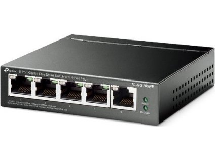 Switch TP-Link TL-SG105PE Easy Smart, 5x GLAN, 4x PoE+, 30W [52451516]