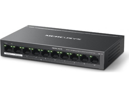 Switch TP-Link Mercusys MS110P 2x LAN s PoE, 8x LAN s PoE+, 65W [52453530]