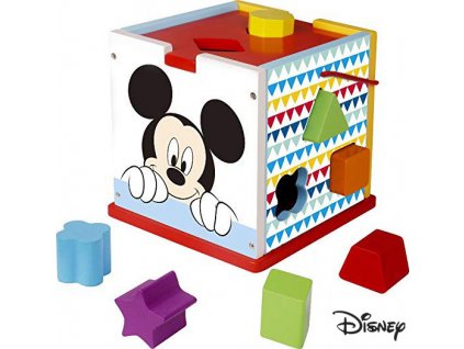 Hračka Disney baby Mickey dřevěná kostka s vkládacími tvary [6002811]
