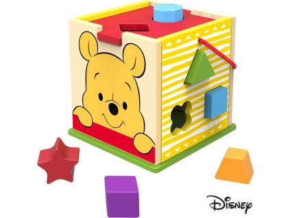 Hračka Disney baby Winnie dřevěná kostka s vkládacími tvary [6002812]