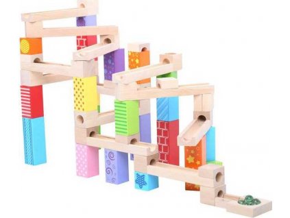Hračka Bigjigs Toys Dřevěná kuličková dráha, barevná [60026486]