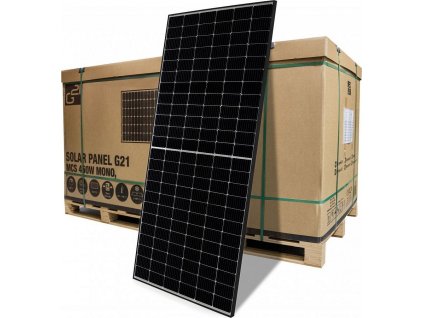 Solární panel G21 MCS LINUO SOLAR 450W mono, černý rám - paleta 31 ks, cena za kus [635502]