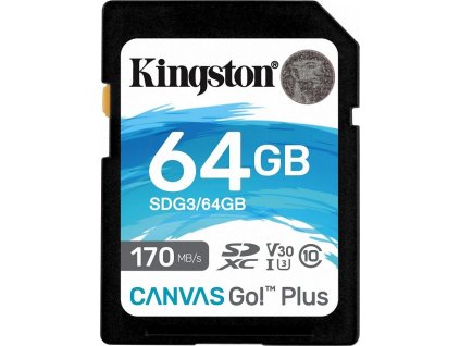 Paměťová karta Kingston SDXC U3 V30 64 GB, 170/70 MB/s [28464024]