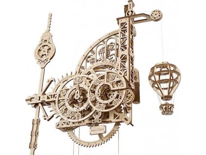 Hračka Ugears 3D dřevěné mechanické puzzle Nástěnné hodiny Aero [6950273]