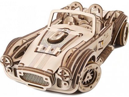 Hračka Ugears 3D dřevěné mechanické puzzle Driftující závoďák Cobra [6950263]