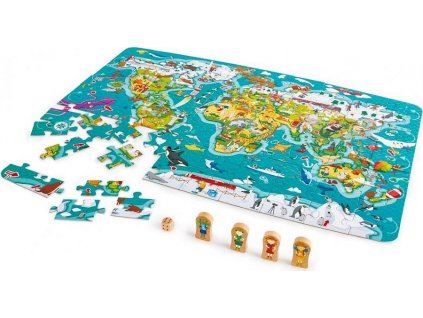 Puzzle Hape dětské - Mapa světa 2 v 1 [6953793]