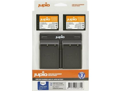 Set Jupio 2x Battery BLX-1 2280mAh + USB Dual Charger pro OM system [54983583]