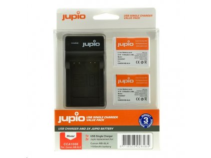 Set Jupio 2xNB-6LH 1100 mAh +Single Charger pro Canon [5498084]