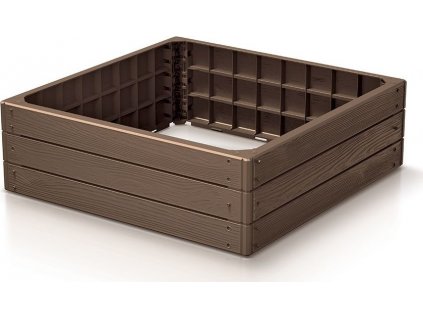 Vyvýšený záhon Prosperplast BASE WOODY hnědý 75,6 cm  [611303]