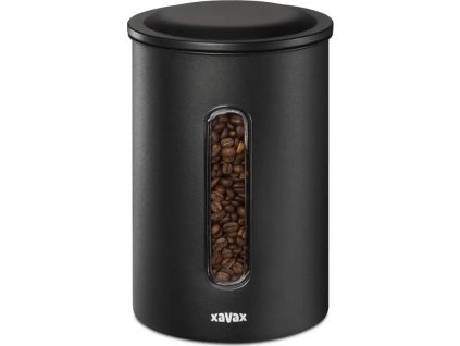 Dóza XAVAX Barista na 1,3 kg zrnkové kávy nebo 1,5 kg mleté kávy, vzduchotěsná, matná černá [6008948]
