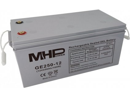 Baterie MHPower GE250-12 GEL, 12V/250Ah, T3-M8, Deep Cycle  [52350205]