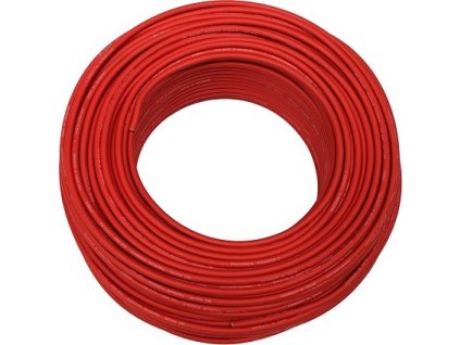 Kabel H1Z2Z2-K 6 pro soláry, měděný 1x 6mm2 - červený, cívka 500m - cena za 1m [52891022]