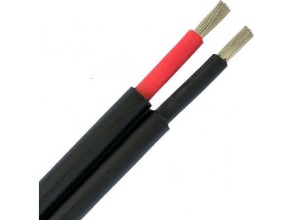 Kabel MHPower PV1-F pro soláry, měděný 2x 4mm2 - černý, dvojitý, cena za 1m [52891003]