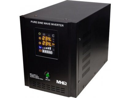 Napěťový měnič MHPower MPU-1200-12 12V/230V, 1200W, funkce UPS, čistý sinus [52901202]