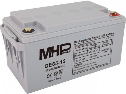 Baterie MHPower GE65-12 GEL, 12V/65Ah, T1-M6, Deep Cycle  [52350200]