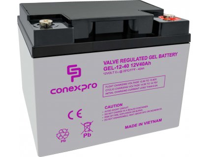 Baterie Conexpro GEL-12-40 GEL, 12V/40Ah, T14-M6, Deep Cycle  [52350064]