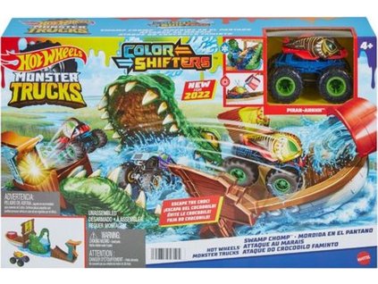 Hračka Mattel Hot Wheels Monster Truck Color Shifters Zuřivý krokodýl [6900273]