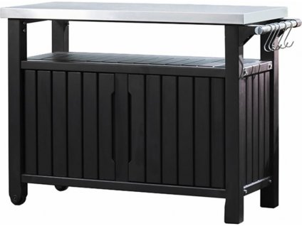 Multifunkční zahradní grilovací stůl Unity XL vzhled dřeva [404249]