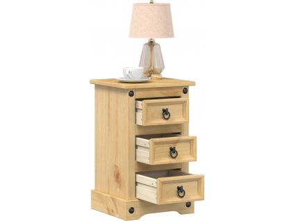 Noční stolek Corona 35 x 32,5 x 58 cm masivní borové dřevo [4005653]