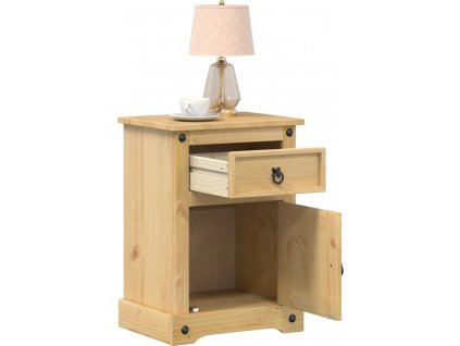 Noční stolek Corona 45 x 35 x 64 cm masivní borové dřevo [4005655]