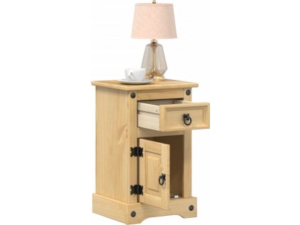 Noční stolek Corona 35 x 32,5 x 58 cm masivní borové dřevo [4005652]