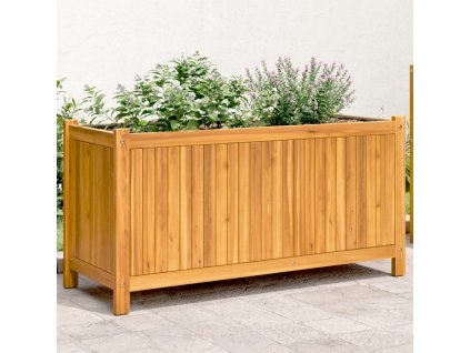 Zahradní truhlík s vložkou 99,5x38x50 cm masivní akáciové dřevo [366441]