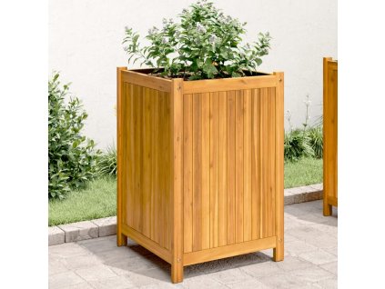 Zahradní truhlík s vložkou 50x50x75 cm masivní akáciové dřevo [366444]