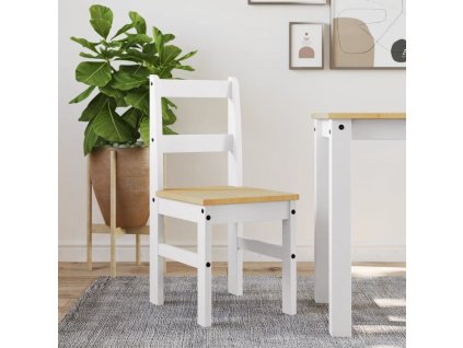Jídelní židle 2 ks Panama bílé 40 x 46 x 90 cm masivní borovice [4005731]