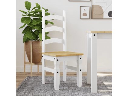 Jídelní židle 2 ks Corona bílé 42x47x107 cm masivní borovice [4005725]