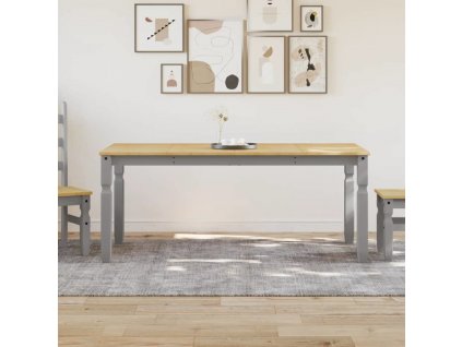 Jídelní stůl Corona šedý 180 x 90 x 75 cm masivní borové dřevo [4005721]