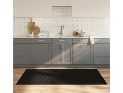 Koberec obdélníkový 100 x 200 cm bambus [376804] (Barva Černá)