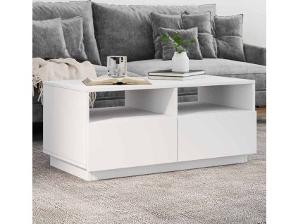 Konferenční stolek s LED osvětlením 90 x 49 x 40 cm [839833] (Barva Bílá)