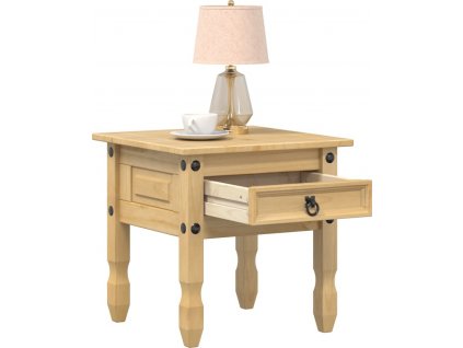 Odkládací stolek Corona 50 x 50 x 50 cm masivní borové dřevo [4005664]
