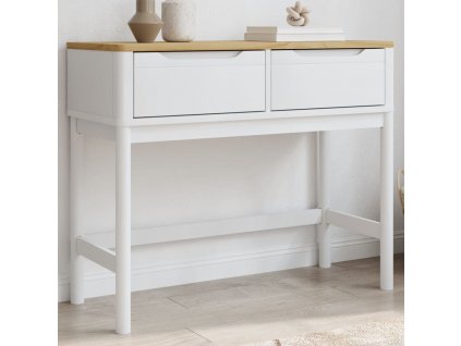 Konzolový stolek FLORO bílý 89,5x36,5x73 cm masivní borovice [374021]
