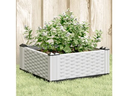 Zahradní truhlík s kolíky 42,5 x 42,5 x 28,5 cm PP [368005] (Barva Bílá)