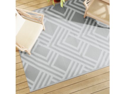 Venkovní koberec šedý 160 x 230 cm PP [368563]