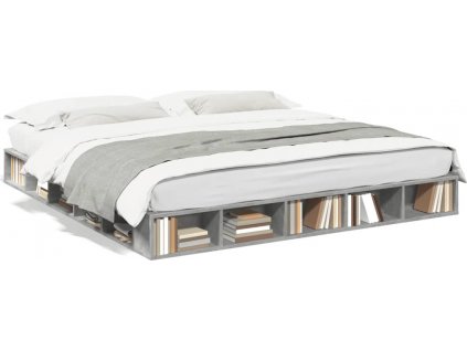 Rám postele betonově šedý 180 x 200 cm kompozitní dřevo [3280457]