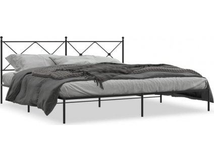 Kovový rám postele s čelem 193 x 203 cm [376508]