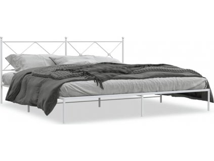 Kovový rám postele s čelem 193 x 203 cm [376508]